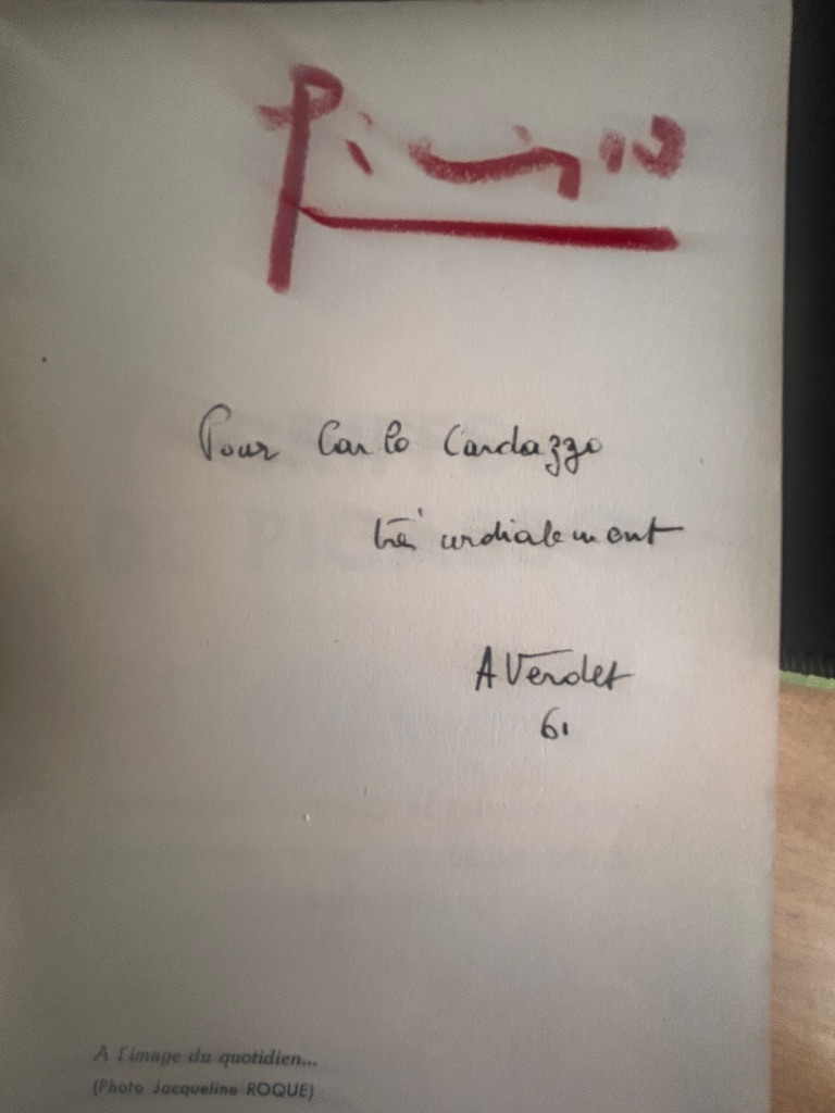 Griffe de Picasso with autograph signature and Cardazzo provenance