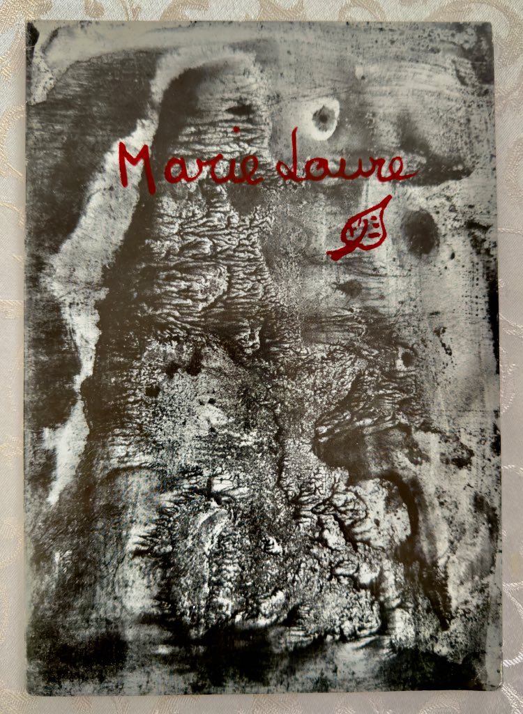 Cover of Marie-Laure de Noailles exhibition catalogue, Galleria del Naviglio Milan 1962, showing abstract artwork and red sig