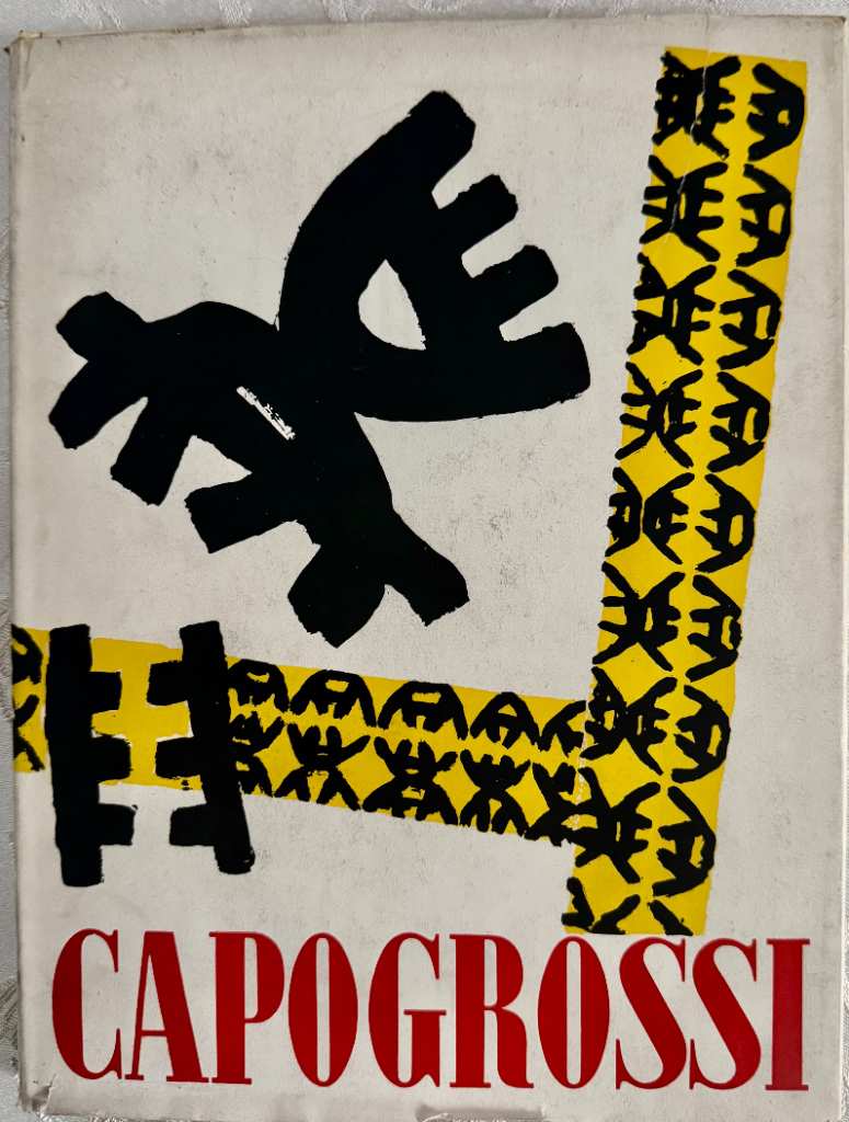 First edition dust jacket of Michel Seuphor's 1954 Capogrossi monograph published by Edizioni del Cavallino Venice with artis