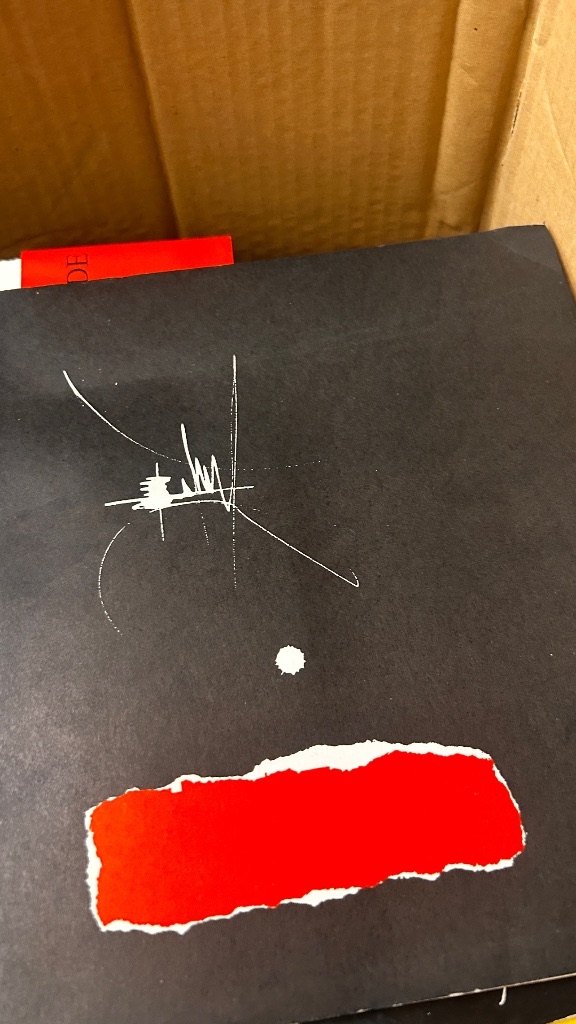 Georges Mathieu: Autograph Dedication to Milena Milani in 1979 Catalogue